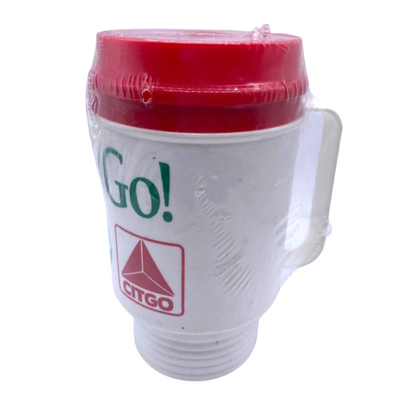 Its a Go Citgo To Go Cup Mug Travel Aladdin NEW Sealed Handled Vintage Rare - Picture 4 of 10